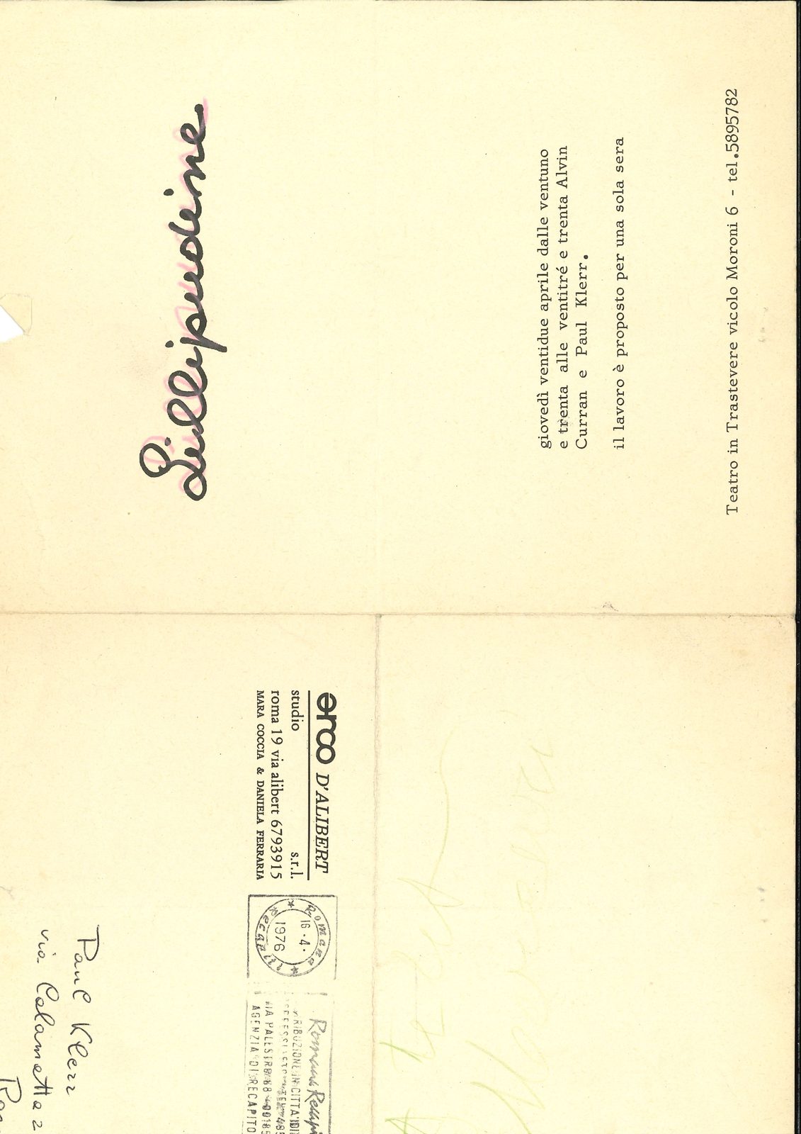 Lillipudine — Alvin Curran e Paul Klerr