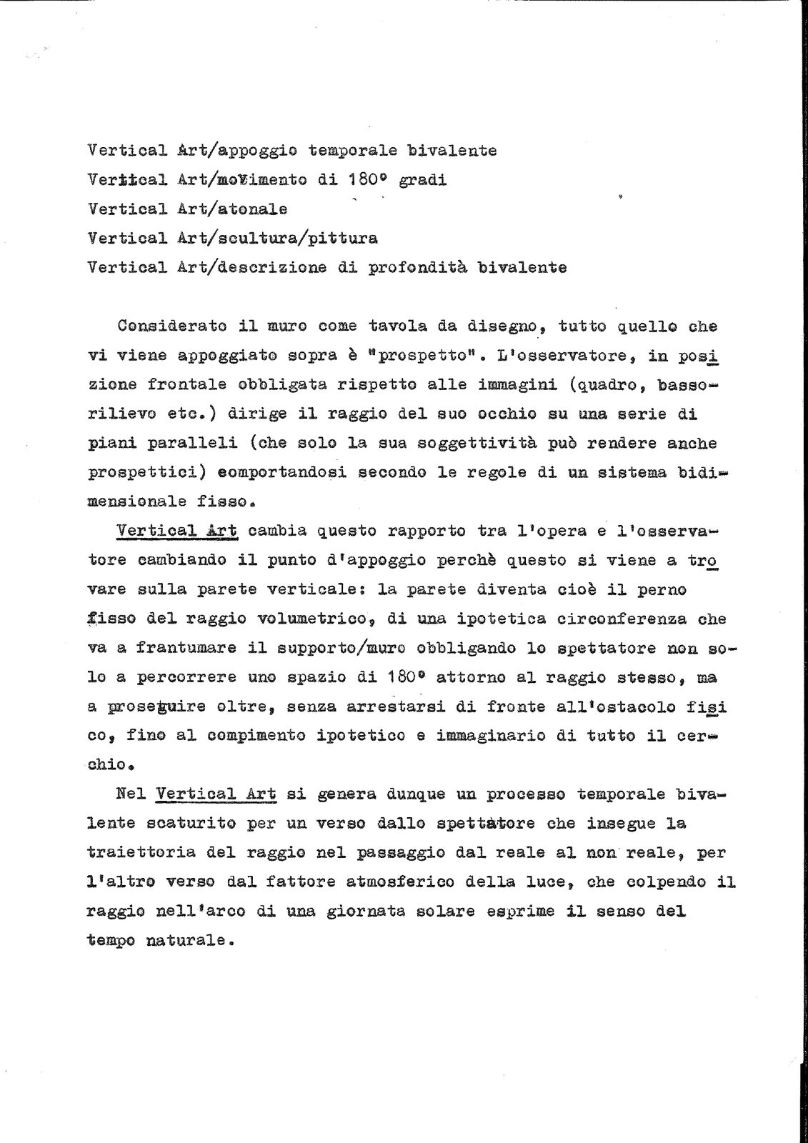 Vertical Art — manifesto teorico (parte 1)