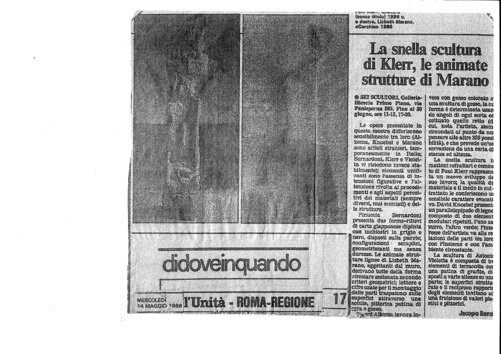 La snella scultura di Klerr (versione estesa con foto)