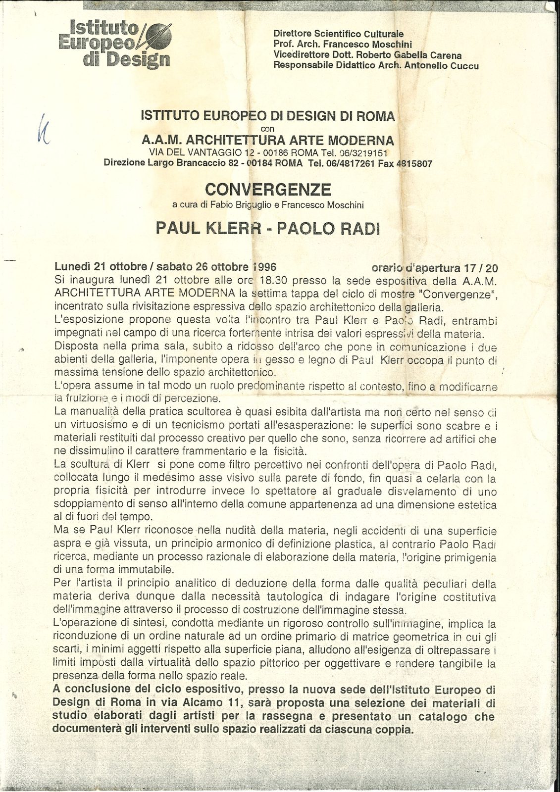 Convergenze — Paul Klerr e Paolo Radi