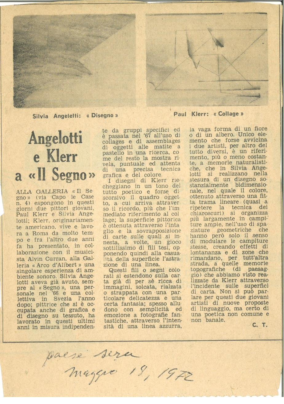 Angeletti e Klerr a Il Segno
