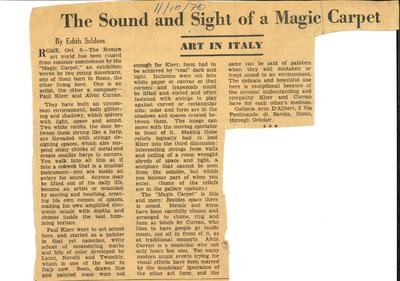 The Sound and Sight of a Magic Carpet