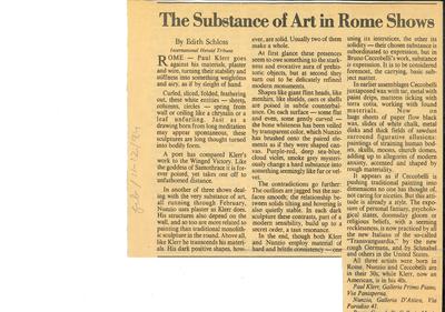 The Substance of Art in Rome Shows