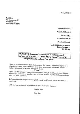 Lettera a Servizi Tecnici spa — Concorso Casa Circondariale S. Maria Capua Vetere