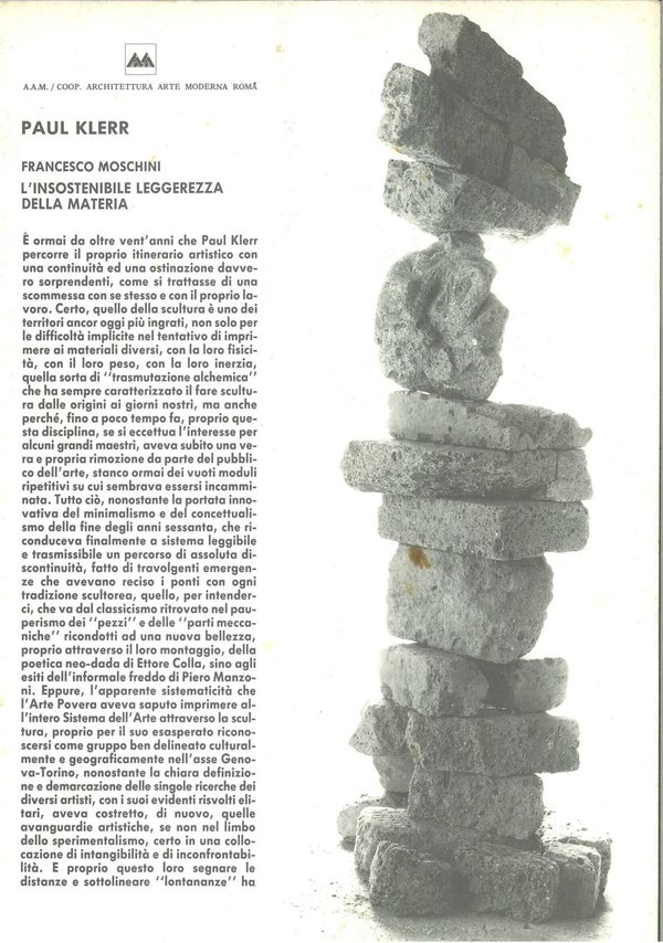 Paul Klerr — Disegni e sculture 1964-1988 (pagina 1)