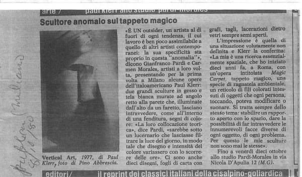 Paul Klerr all'Atelier Pardi-Morales