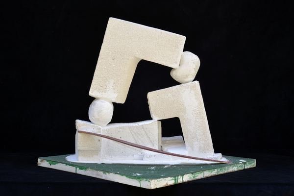 Siporex on green canvas