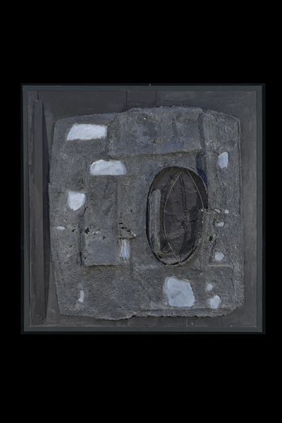 Dark relief with opening