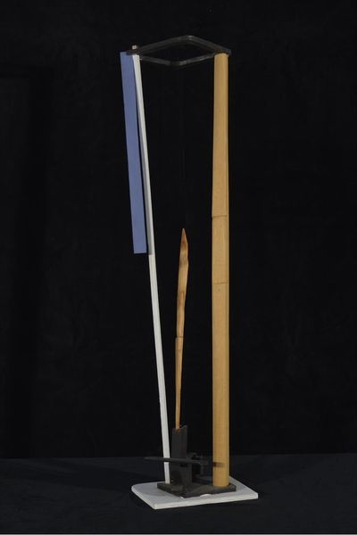 Polychrome wood totem (rear view)