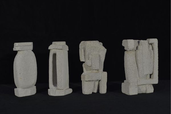 Series of four Siporex sculptures