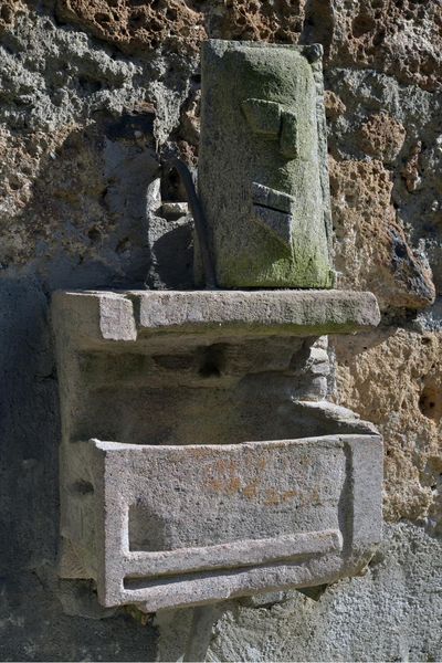 Peperino fountain pair