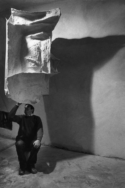 Mesh and plaster sculpture